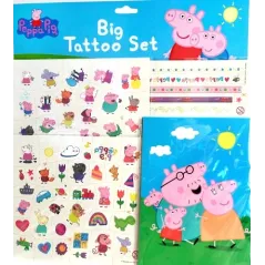 TATUAŻE ZMYWALNE ŚWINKA PEPPA + KOLOROWANKA SPIN MASTER 3+