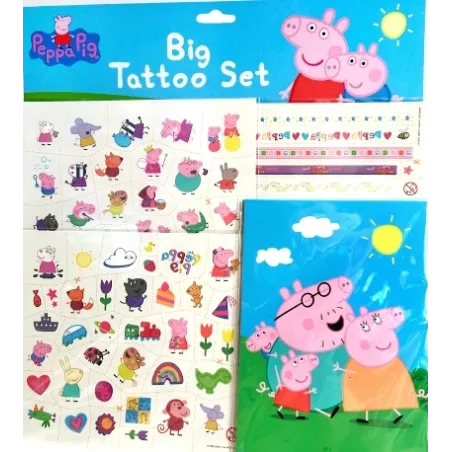Tatuaże Zmywalne Świnka Peppa + Kolorowanka Spin Master 3+ Tatuaże Zmywalne Świnka Peppa + Kolorowanka Spin Master 3+