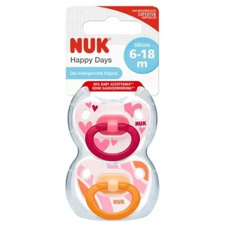 SMOCZEK SILIKONOWY USPOKAJAJĄCY 2 SZTUKI NUK 18-36M