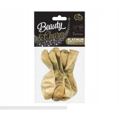 Balony Beauty Charm Złote 5 Szt.