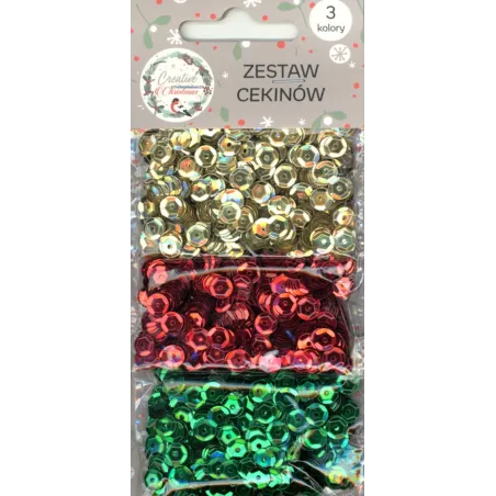 ZESTAW CEKINÓW 3 KOLORY