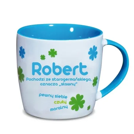 KUBEK CERAMICZNY IMIENNY ROBERT 330 ML