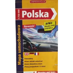 POLSKA. MAPA SAMOCHODOWA 1:750 000