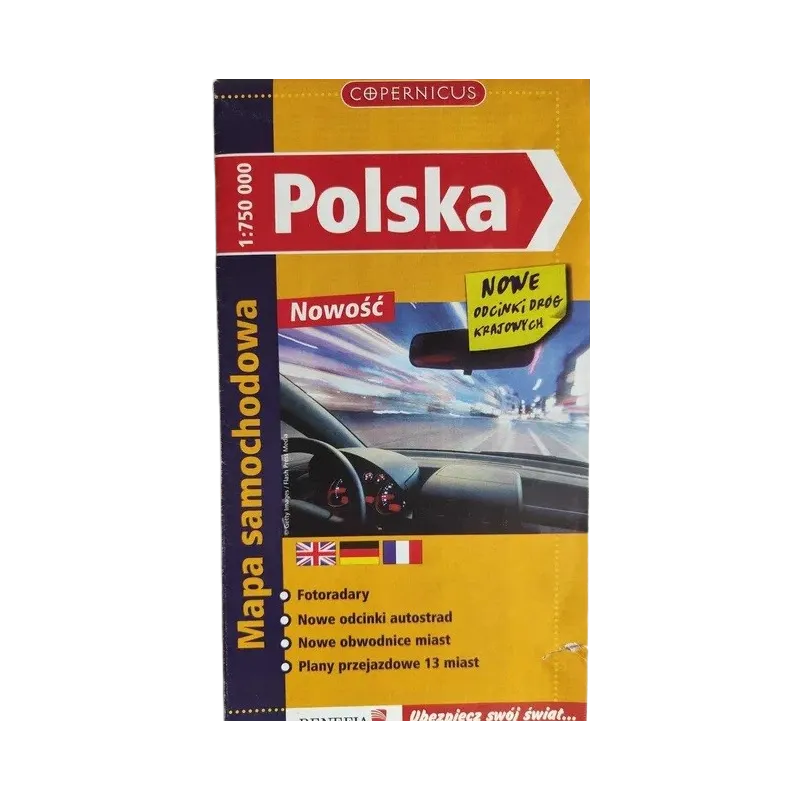 POLSKA. MAPA SAMOCHODOWA 1:750 000