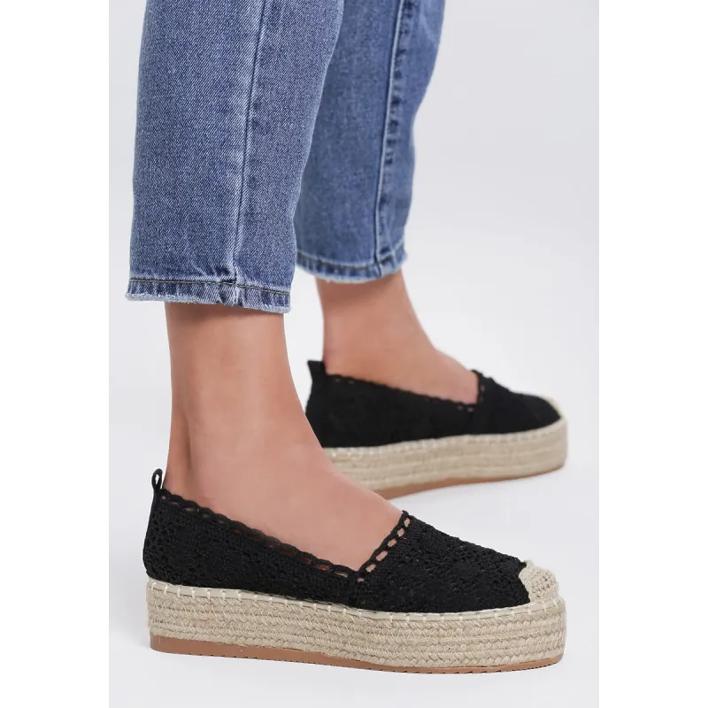 CZARNE ESPADRYLE DAMSKIE ROZMIAR 39