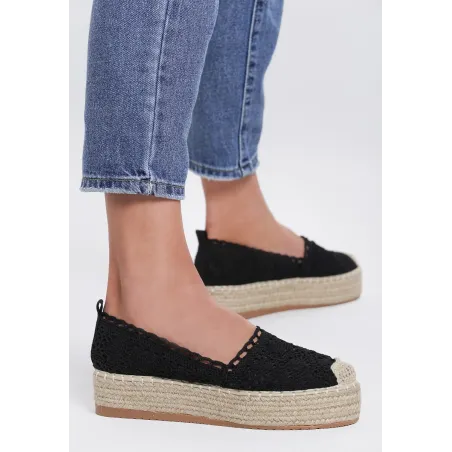 CZARNE ESPADRYLE DAMSKIE ROZMIAR 39