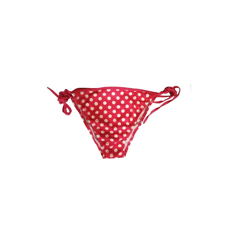 DÓŁ OD BIKINI RÓŻOWY W BIAŁE KROPKI ROZMIAR S/M