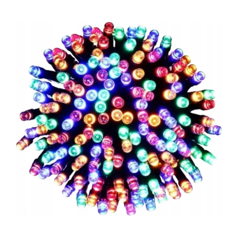 LAMPKI CHOINKOWE 200 LED KOLOROWE Z ZASILACZEM