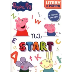 ŚWINKA PEPPA NA START. LITERY Z PEPPĄ. KSIĄŻECZKA Z NAKLEJKAMI