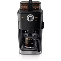Ekspres Przelewowy Z Młynkiem Na 12 Filiżanek Zegar Regulacja Mocy Kawy Philips Hd7769/00 Grind & Brew