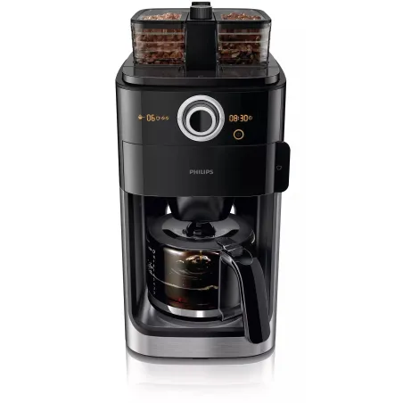Ekspres Przelewowy Z Młynkiem Na 12 Filiżanek Zegar Regulacja Mocy Kawy Philips Hd7769/00 Grind & Brew