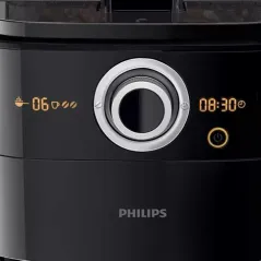 EKSPRES PRZELEWOWY Z MŁYNKIEM NA 12 FILIŻANEK ZEGAR REGULACJA MOCY KAWY PHILIPS HD7769/00 GRIND & BREW
