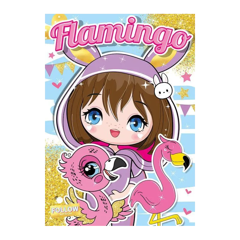 FLAMINGO. KOLOROWANKA Z NAKLEJKAMI