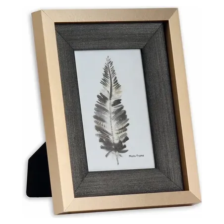 Ramka Na Zdjęcia Szaro-Złota 13X18 Cm Ramka Na Zdjęcia Szaro-Złota 13X18 Cm