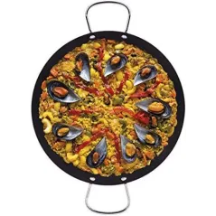 PATELNIA GŁĘBOKA DO PAELLI MAKARONU RYŻU SMILE 34 CM