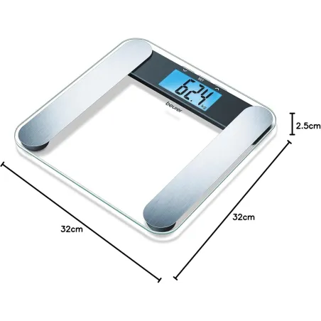 NOWOCZESNA WAGA ŁAZIENKOWA DIAGNOSTYCZNA LCD BEURER BF 220