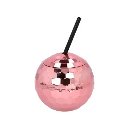 KUBEK KULA DISCO ZE SŁOMKĄ 600 ML