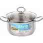 Garnek Ze Stali Nierdzewnej Z Pokrywką 20 Cm 3,6L Altomdesign David Indukcja Garnek Ze Stali Nierdzewnej Z Pokrywką 20 Cm 3,6L Altomdesign David Indukcja