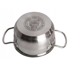Garnek Ze Stali Nierdzewnej Z Pokrywką 20 Cm 3,6L Altomdesign David Indukcja