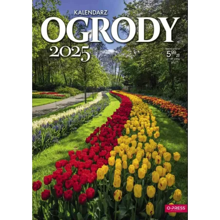 KALENDARZ ŚCIENNY A4 OGRODY 2025