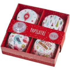 PAPILOTKI CHRISTMAS TIME ZESTAW 4 WZORY 100 SZTUK