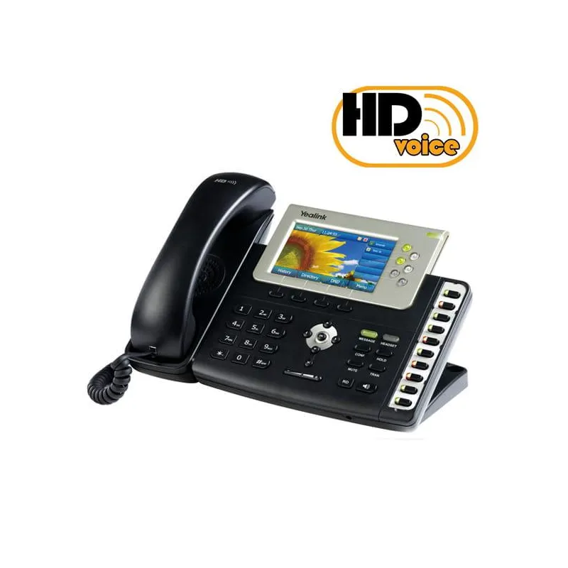 BIUROWY TELEFON VOIP IP 6 LINII KOLOROWY WYŚWIETLACZ LCD YEALINK SIP-T38G UŻYWANY