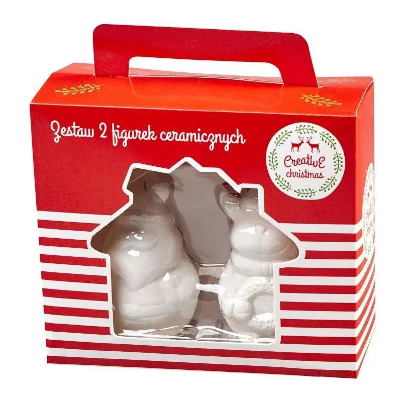 ZAWIESZKI CERAMICZNE MIKOŁAJ I RENIFER ZESTAW KREATYWNY