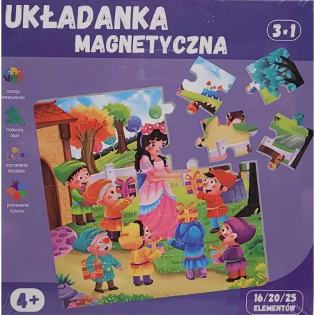 Układanka Magnetyczna Księżniczki 3W1 4+