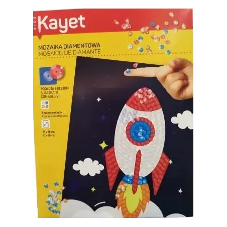 MOZAIKA DIAMENTOWA RAKIETA 21 X 28 CM KAYET