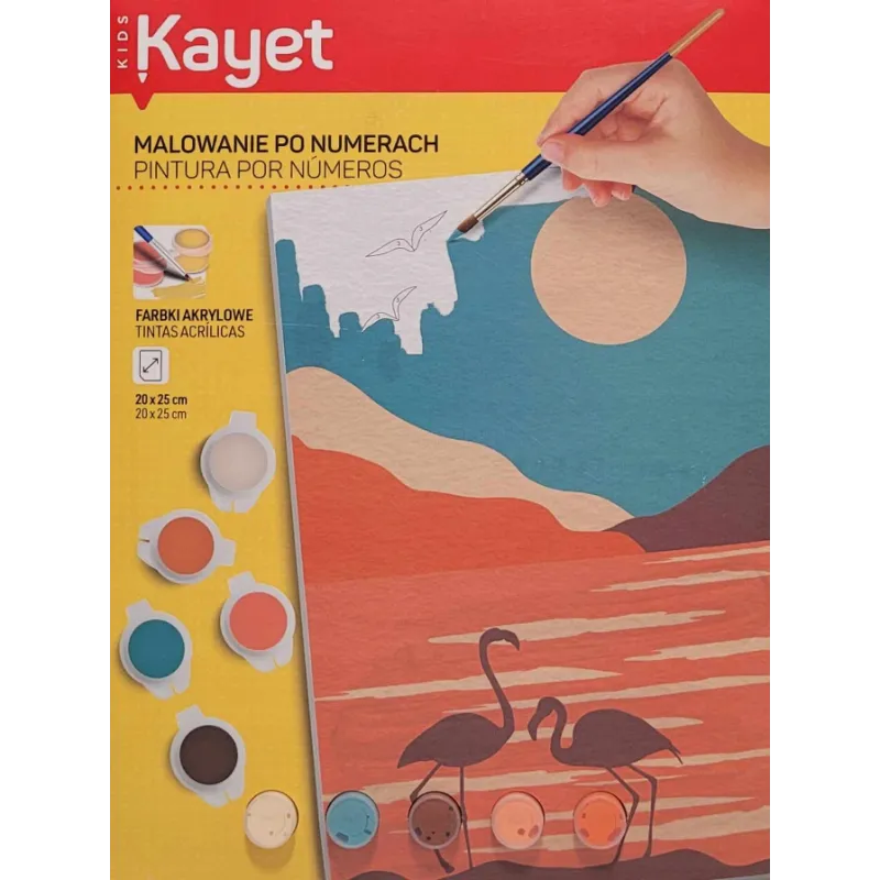 MALOWANIE PO NUMERACH FLAMINGI 20 X 25 CM KAYET