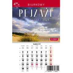 KALENDARZ BIURKOWY A5 PEJZAŻE 2025