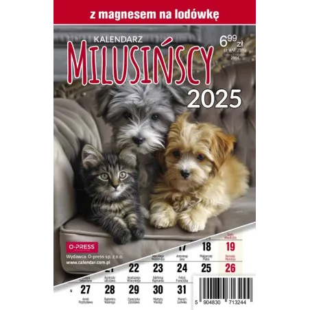KALENDARZ Z MAGNESEM NA LODÓWKĘ MILUSIŃSCY 2025