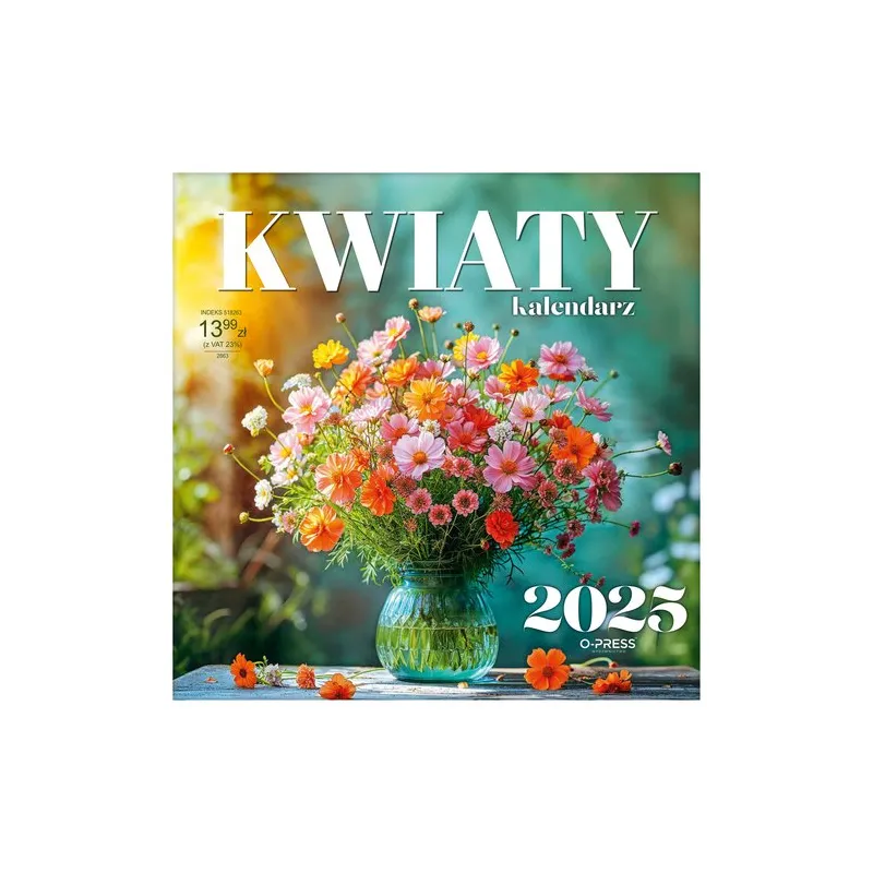 KALENDARZ ŚCIENNY KWIATY 2025