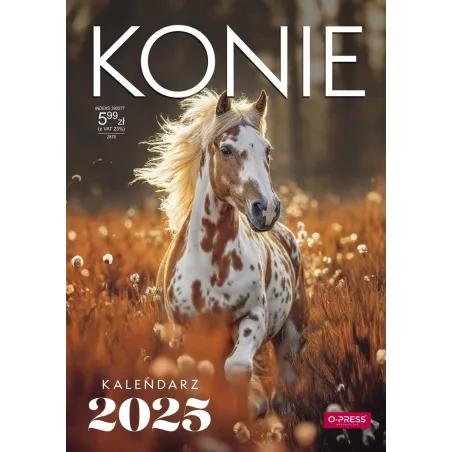 KALENDARZ ŚCIENNY A4 KONIE 2025
