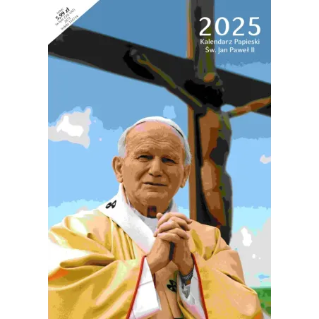 KALENDARZ ŚCIENNY A4 PAPIESKI 2025