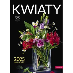 KALENDARZ ŚCIENNY A4 KWIATY 2025