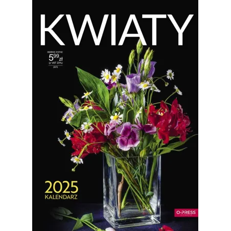 Kalendarz Ścienny A4 Kwiaty 2025 Kalendarz Ścienny A4 Kwiaty 2025