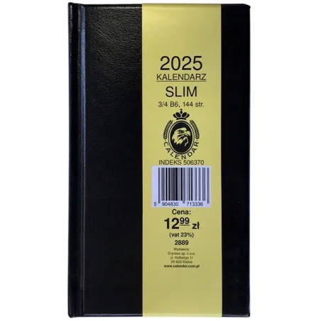 KALENDARZ KSIĄŻKOWY SLIM 2025