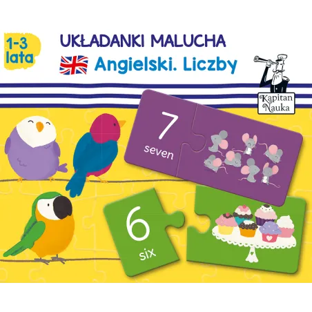 UKŁADANKI MALUCHA ANGIELSKI LICZBY 1-3 LATA KAPITAN NAUKA