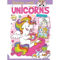 UNICORNS. KOLOROWANKA Z NAKLEJKAMI