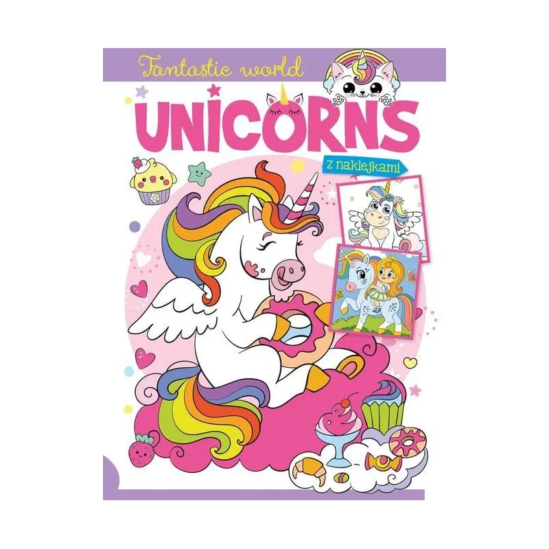 UNICORNS. KOLOROWANKA Z NAKLEJKAMI