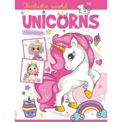 UNICORNS. KOLOROWANKA Z NAKLEJKAMI