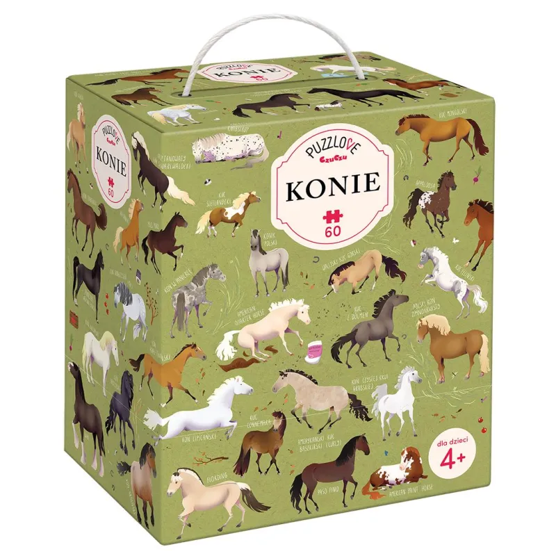 KONIE PUZZLE 60 ELEMENTÓW PUZZLOVE CZUCZU 4+