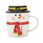 Kubek Ceramiczny Z Przykrywką Bałwanek 350 Ml