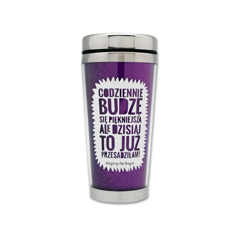 KUBEK TERMICZNY CODZIENNIE BUDZĘ SIĘ PIĘKNIEJSZA 500 ML