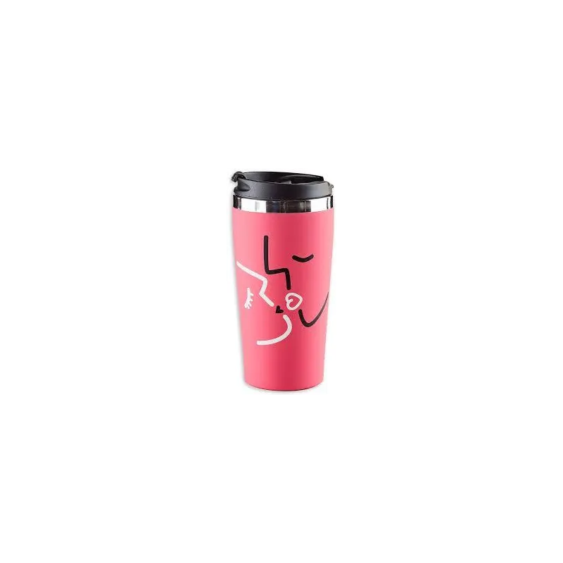 KUBEK TERMICZNY RÓŻOWY WALENTYNKI 450 ML