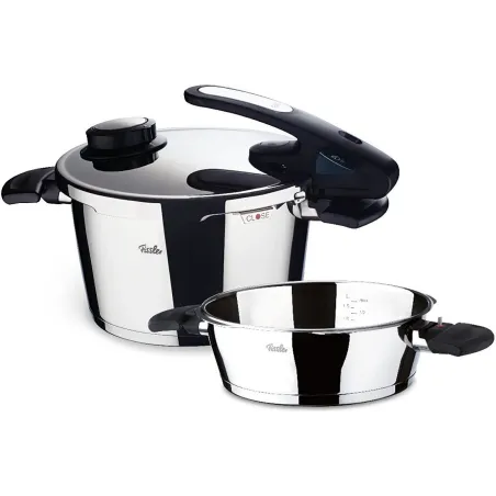 SZYBKOWAR 4L + 2.5 L Z WKŁADEM DO GOTOWANIA FISSLER VITAVIT EDITION DESIGN
