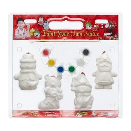 FIGURKI CERAMICZNE DO MALOWANIA ZESTAW KREATYWNY