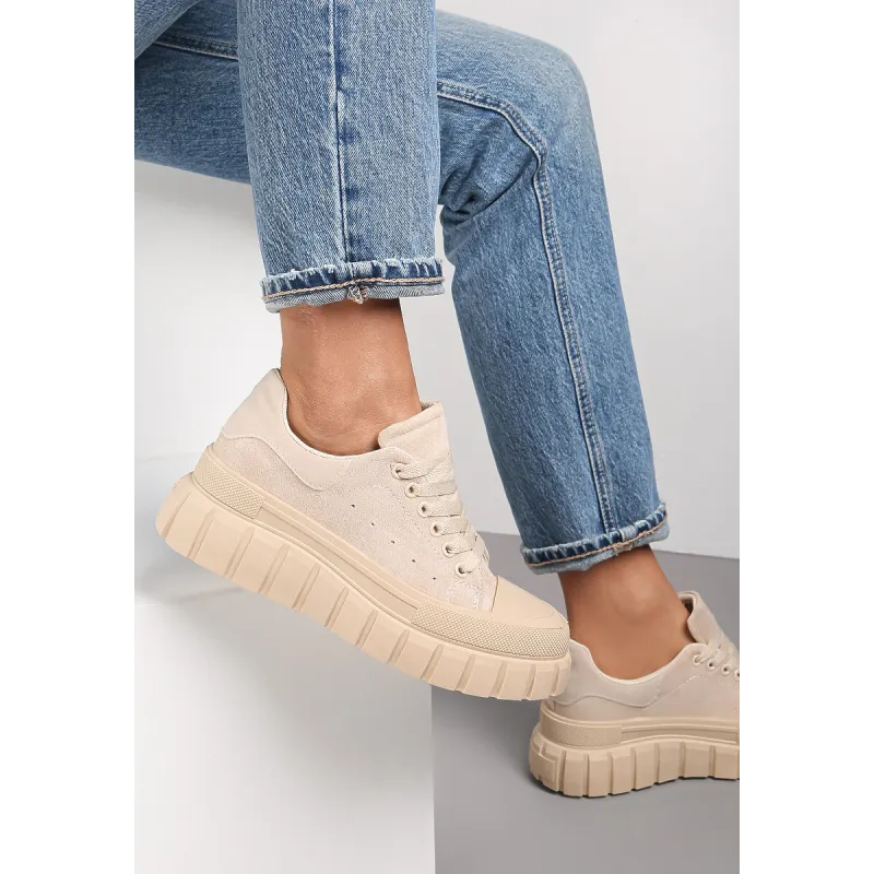 BEŻOWE SNEAKERSY DAMSKIE ROZMIAR 40