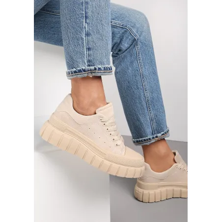 BEŻOWE SNEAKERSY DAMSKIE ROZMIAR 40